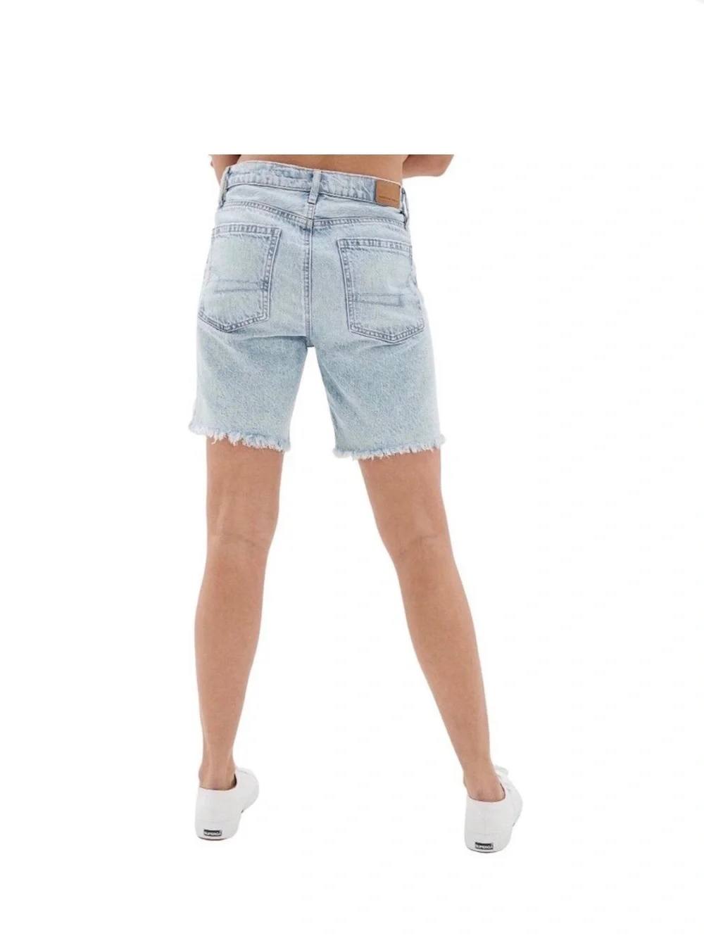 American Eagle 0 Skater Denim Shorts Women’s Baggy Relaxed Long 2022